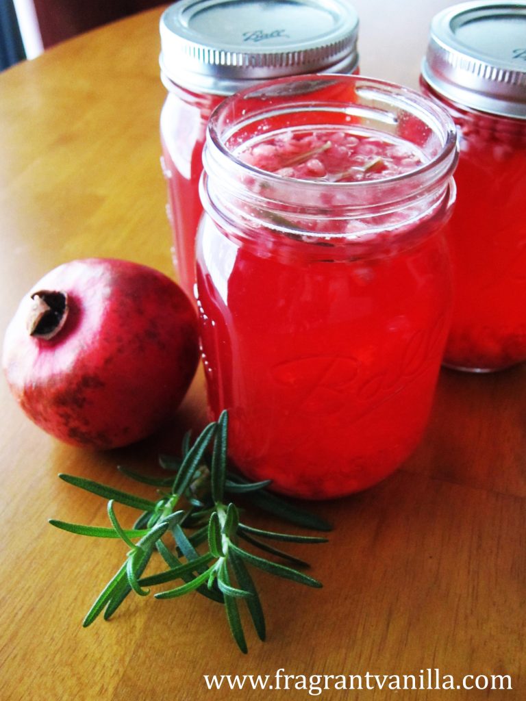 Pomegranate Rosemary Kombucha | Fragrant Vanilla Cake