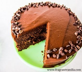 Vegan Dark Chocolate Stout Cake | Fragrant Vanilla Cake