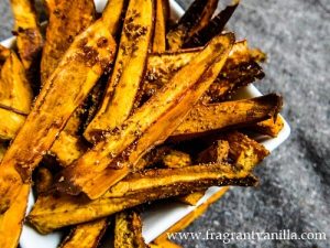 fries cinnamon yam dipping sauce fragrantvanilla