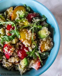 Strawberry Peach Avocado Quinoa Salad | Fragrant Vanilla Cake