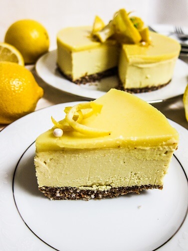 Vegan Lemon Cheesecake | Fragrant Vanilla Cake