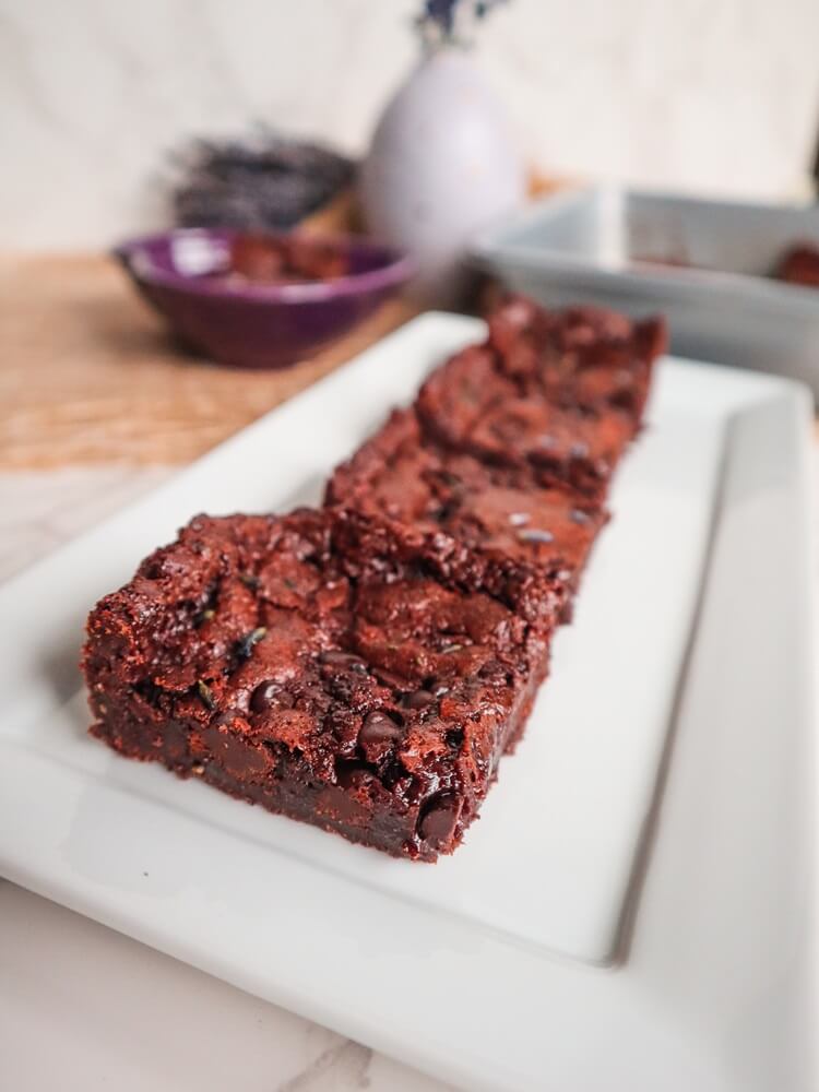 Vegan Lavender Brownies