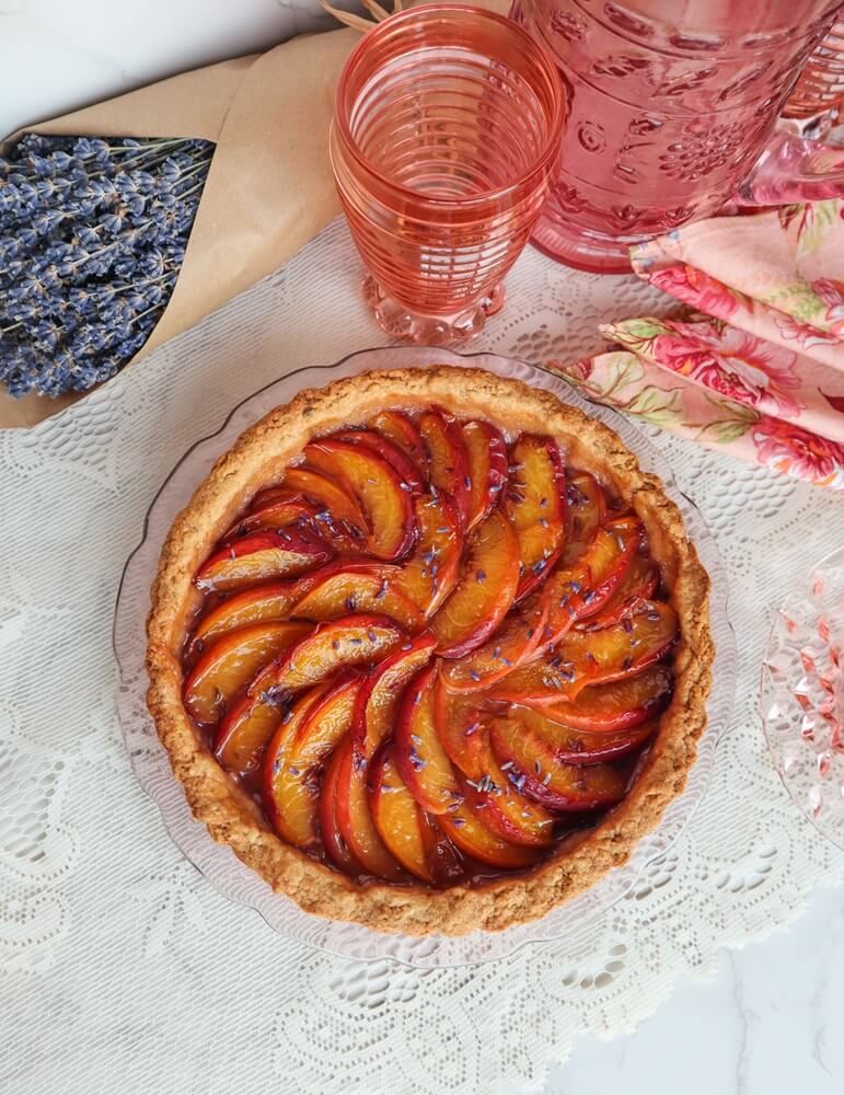 Vegan Nectarine Lavender Galette