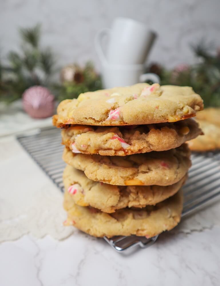 Vegan White Chocolate Peppermint Cookies