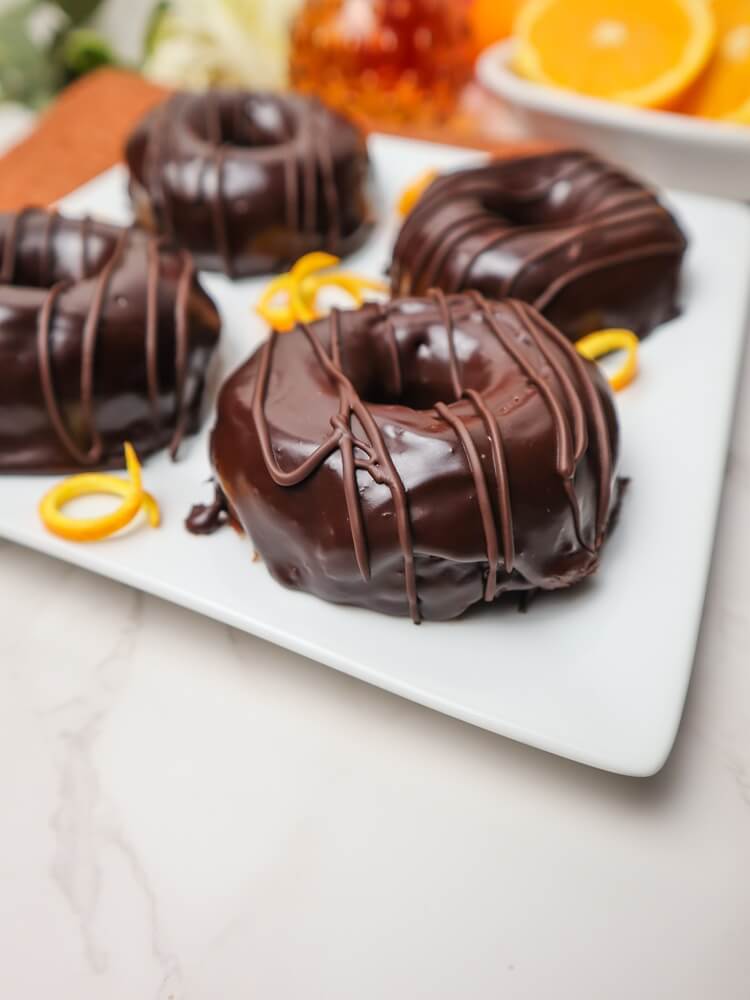 Vegan Dark Chocolate Orange Doughnuts