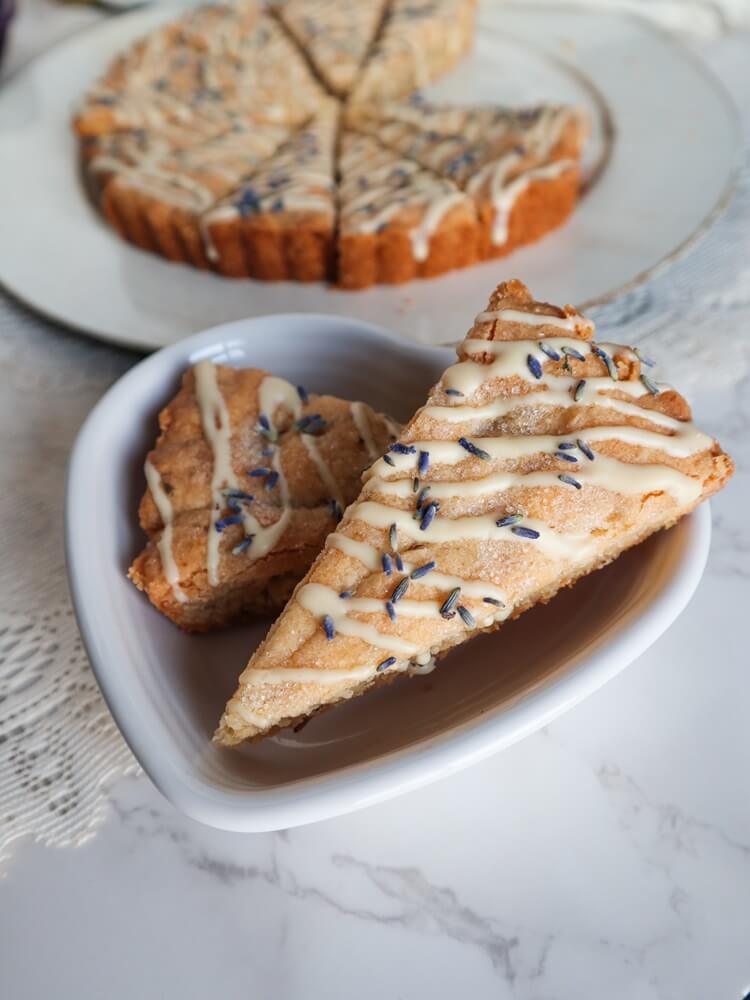 Vegan Lemon Lavender Short Bread