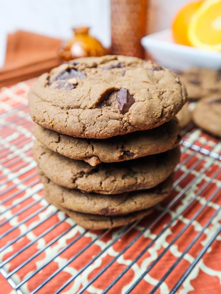 Vegan Dark Chocolate Orange Cookies